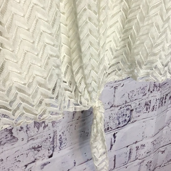 ✨Roz & Ali Cream Ribbed Blouse PTP 24" Size 2X - Picture 5 of 7